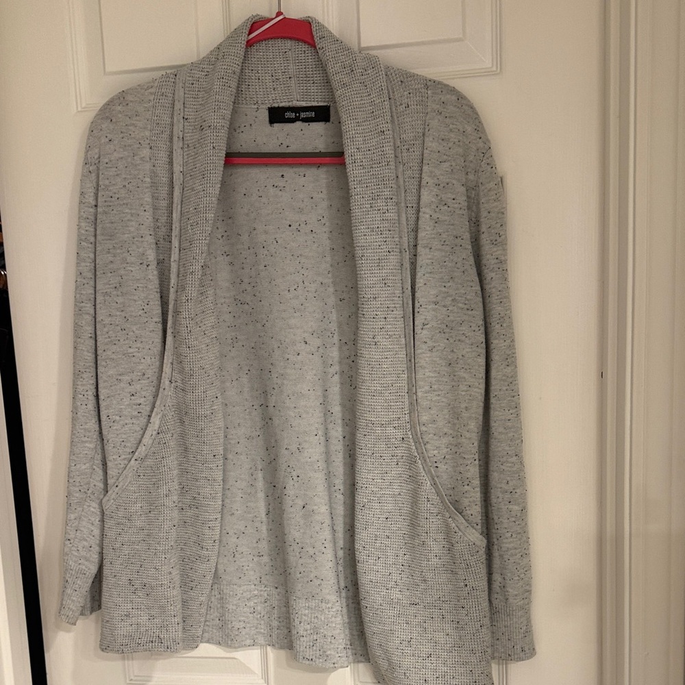 Women's Speckled Gray Cardigan